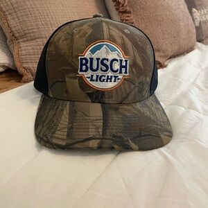 Busch Light camo trucker hat